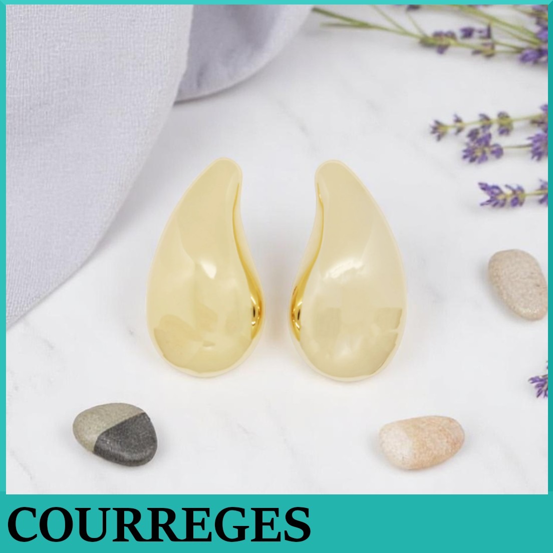 Courreges★ドロップシェイプ クリップオン イヤリング