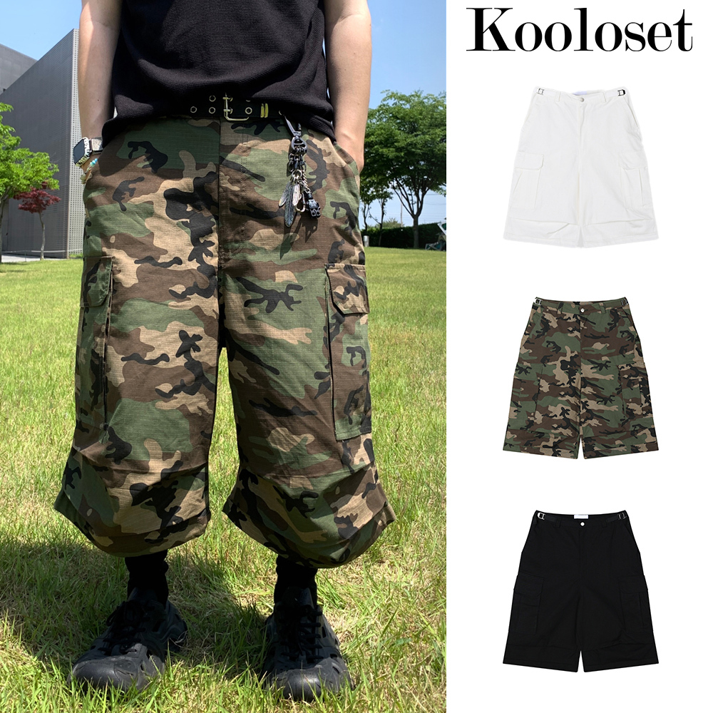 【KOOLOSET】Ripstop Adjust Cargo Bermuda Pants