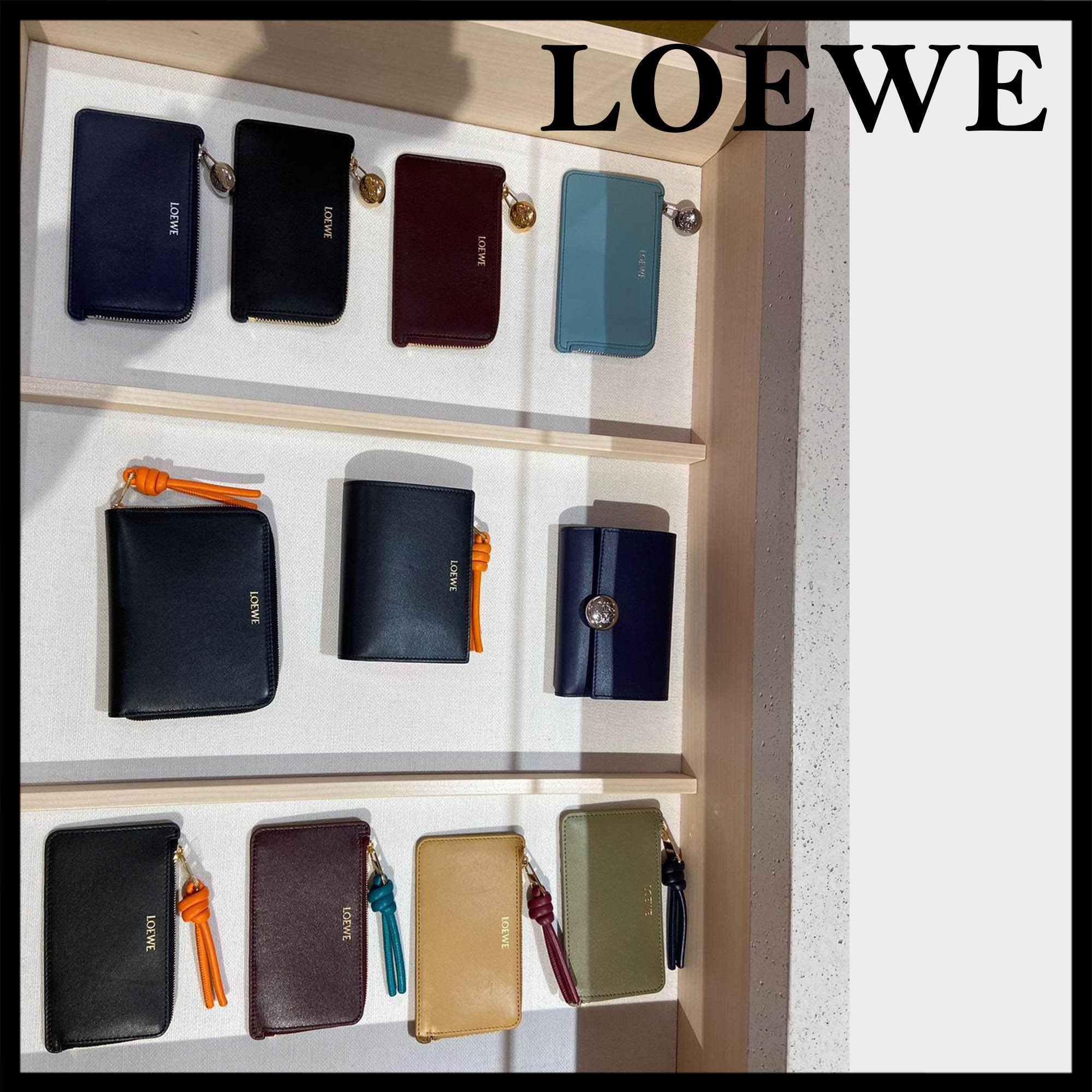 LOEWE直営店 ノットコンパクトジップアラウンドウォレット