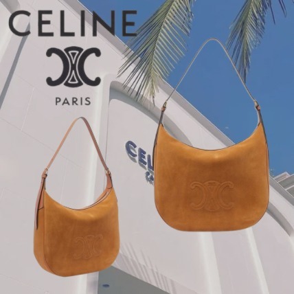 【CELINE】セリーヌ トリオンフ スエードショルダーバッグ
