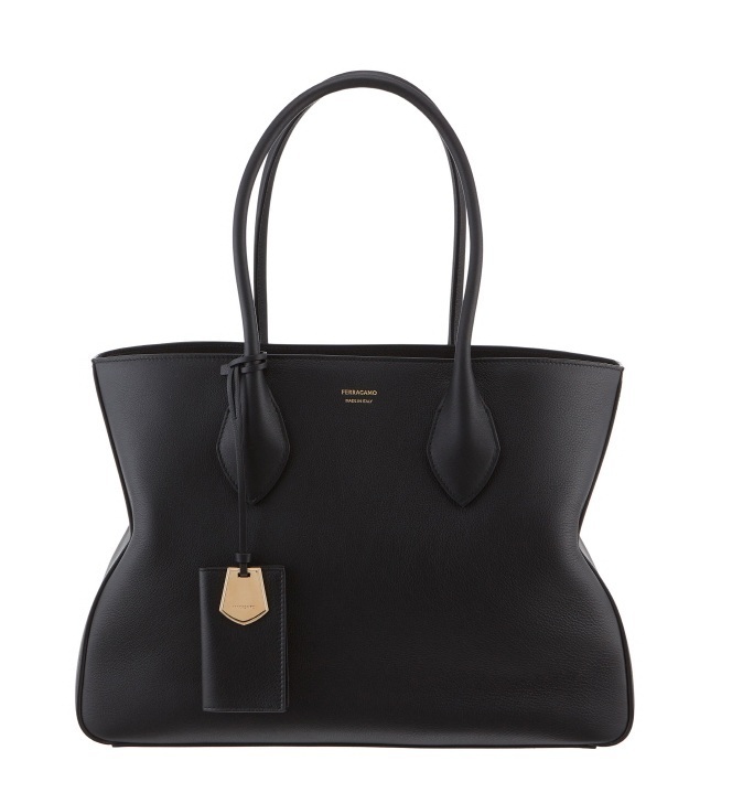 Ferragamo 25SS Logo Insert ラージ レザートートバック