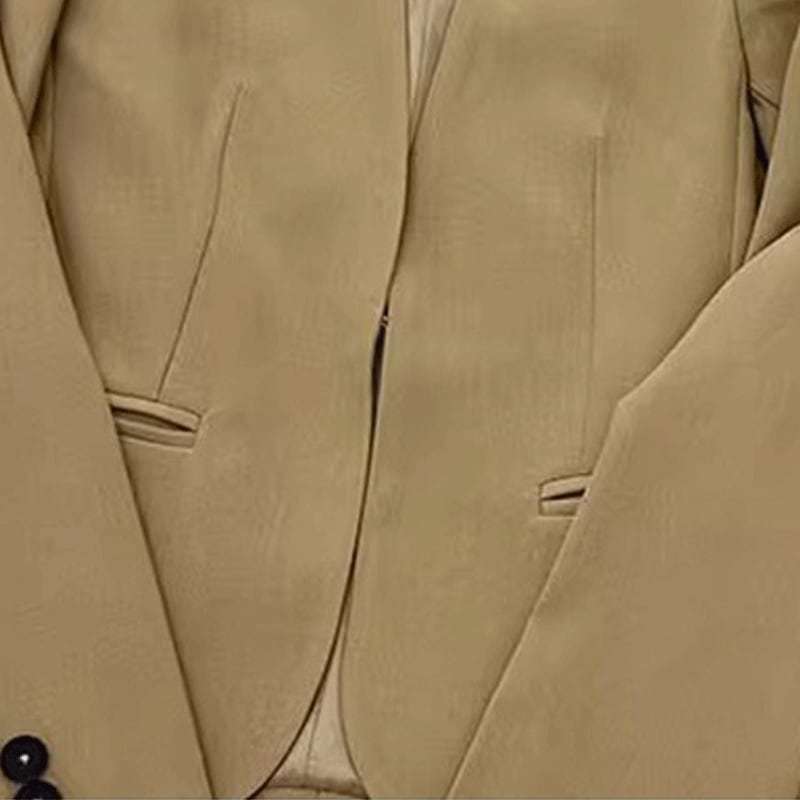 韓国風 ノーカラー ジャケット タイト スカート セットアップ