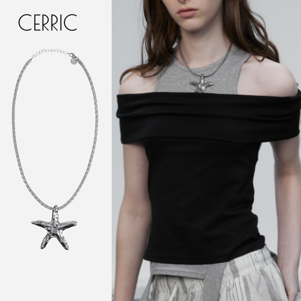 【CERRIC】 25SS/STARFISH LEATHER STRAP NECKLACE
