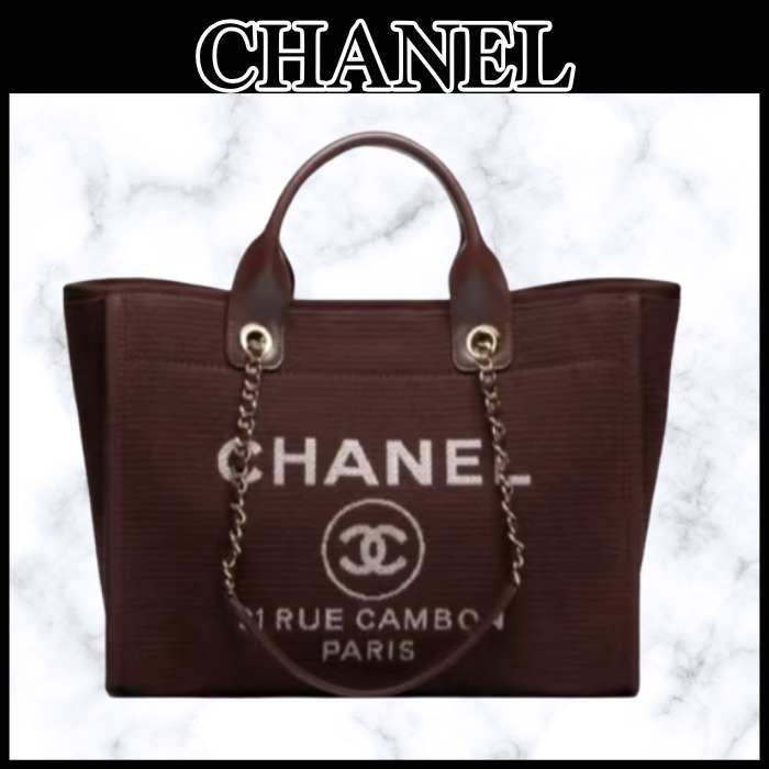 ◆こっくりカラー♪◆CHANEL トートバッグ ドーヴィル 25A