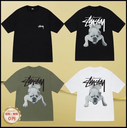 関税込み♪【STUSSY】STOCK DOG ★ ロゴ Tシャツ
