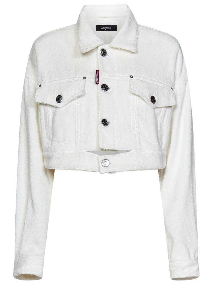 Dsquared2 ホタン付きクロッフトテニムシャケット 【関税込】