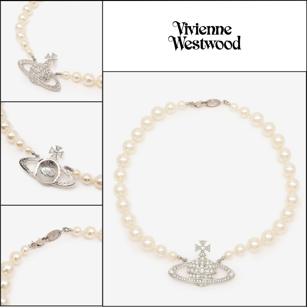 【Vivienne Westwood】One Row Pearl Bath Relief Necklace