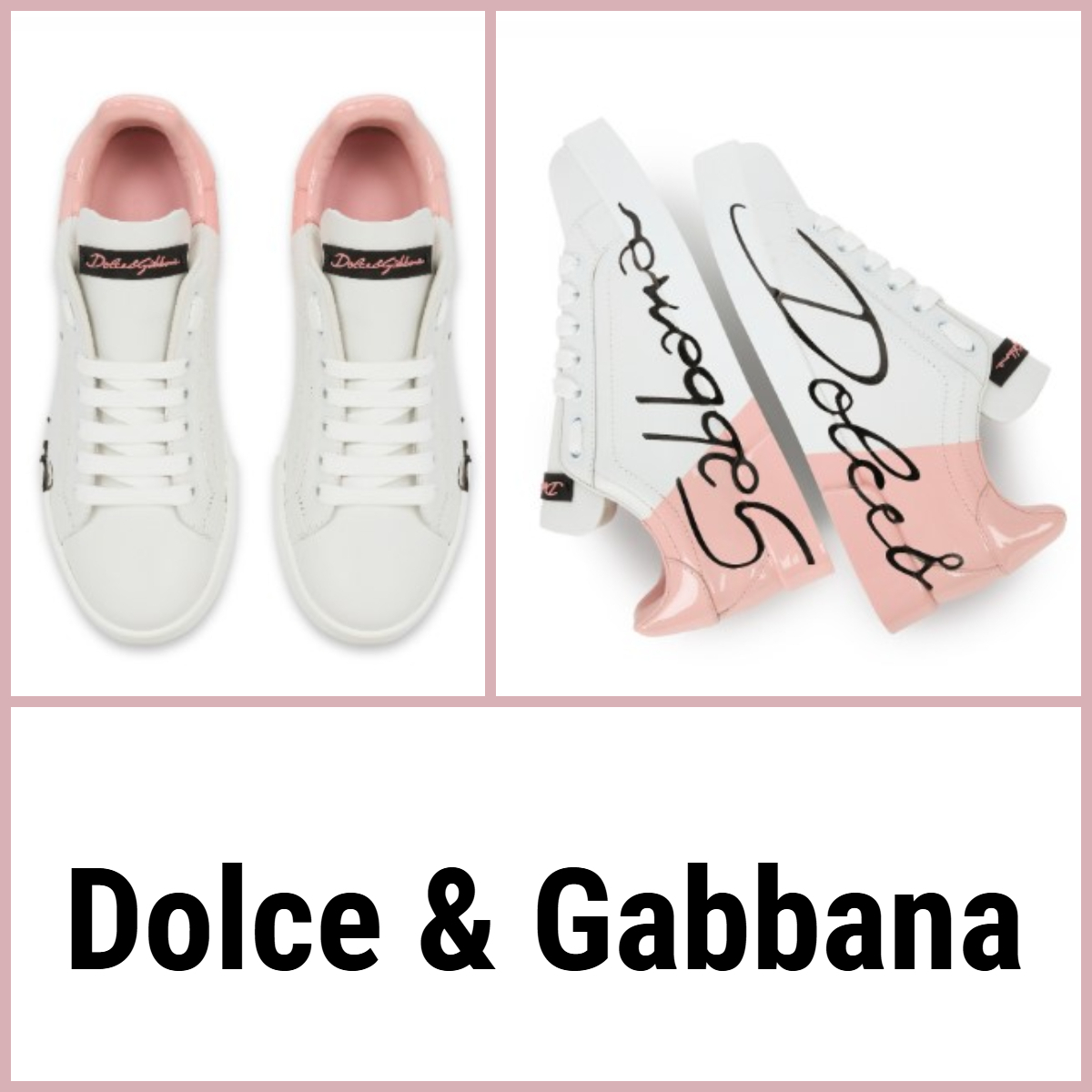 【DOLCE&GABBANA】 D&G Portofino ツートン レザー スニーカー