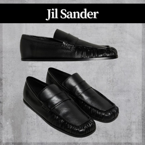 Jil Sander◆ラムレザー ローファー ブラック スクエアトゥ