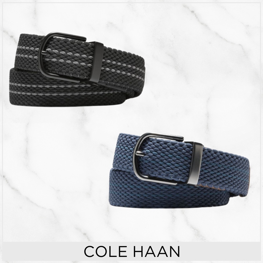 【快適フィット】Cole Haan Men's Reversible Stretch Web Belt