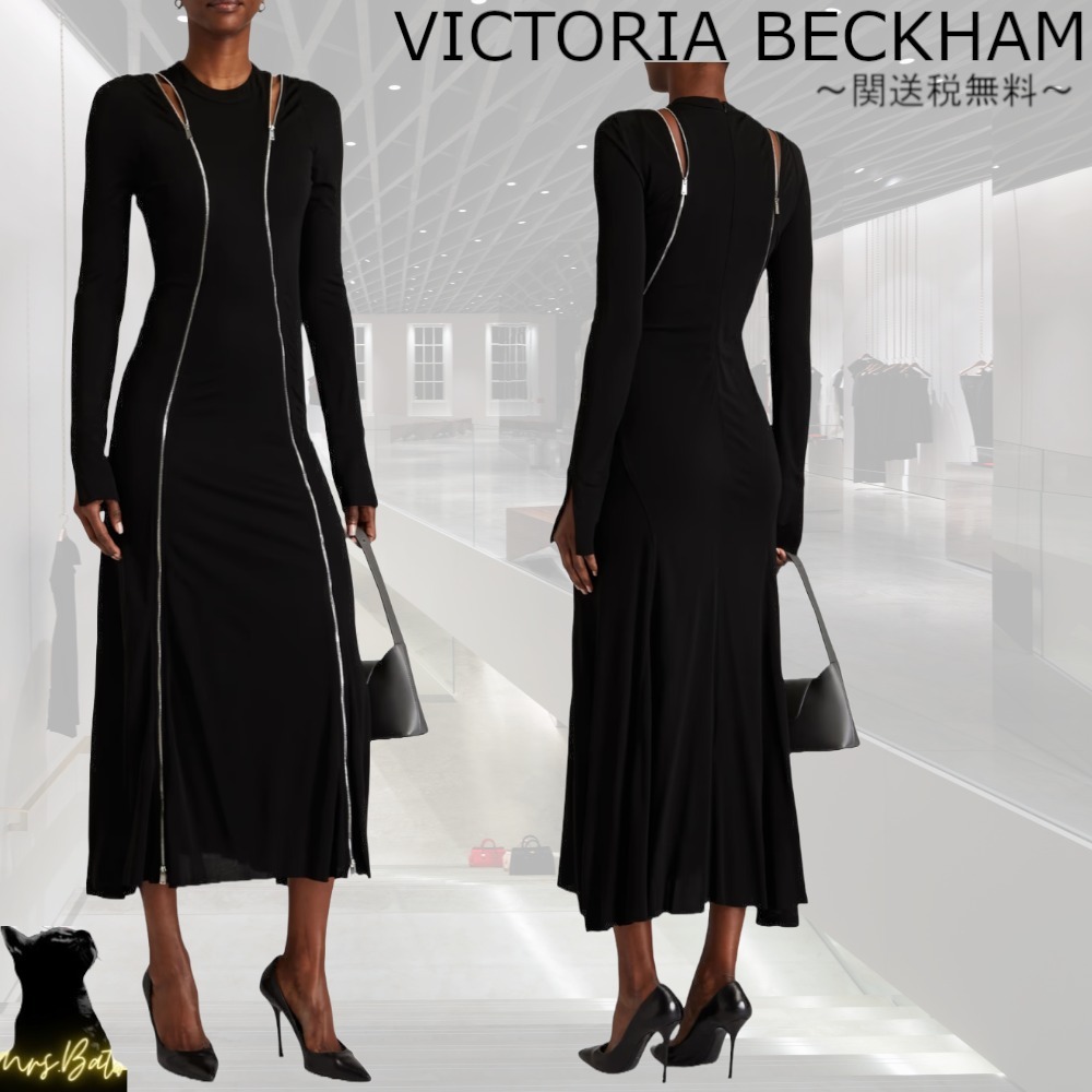 VICTORIA BECKHAM ミディワンピース ツイストフロント 関送無