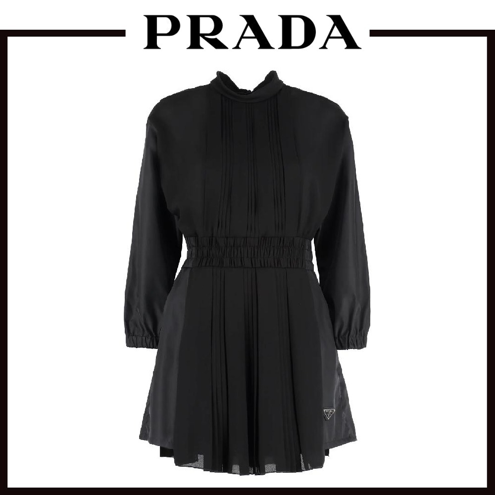 【関税込＆追跡】PRADA 長袖 プリーツ プレイスーツ