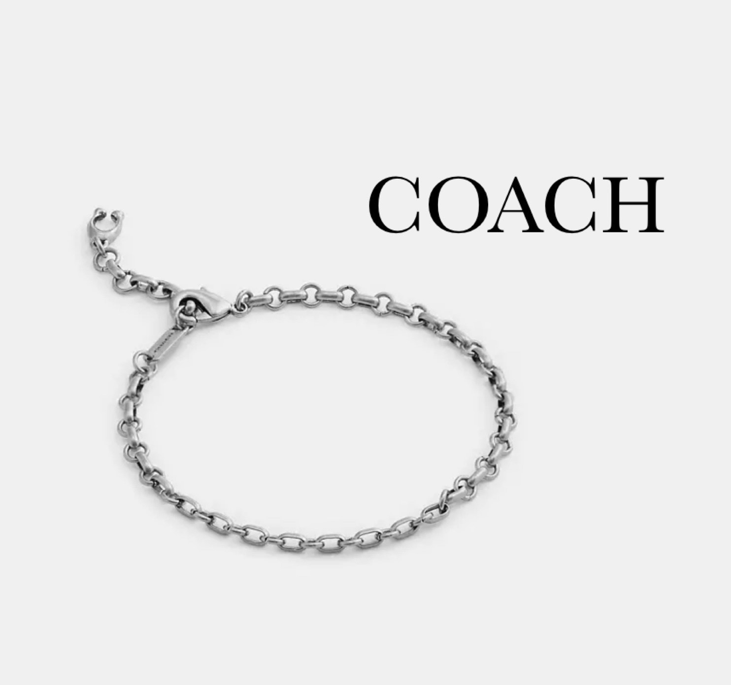 ギフトにも♪ COACH シグネチャー リンク チェーン ブレスレット