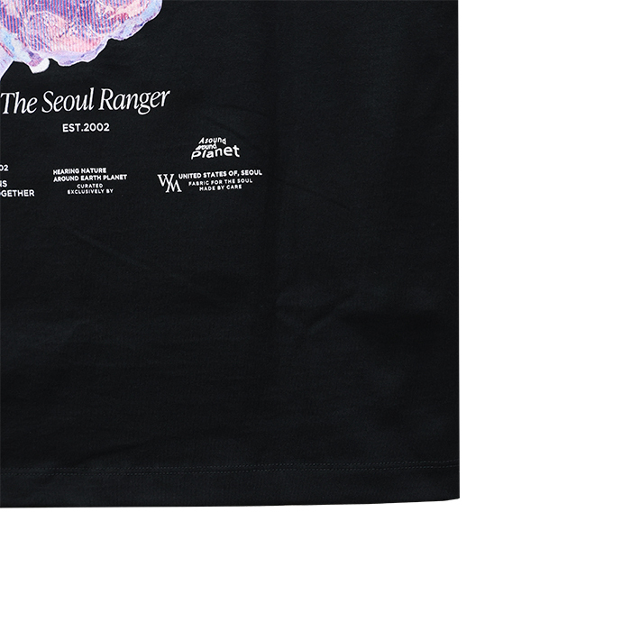 ★Wooyoungmi★3D Coral Back Logo T-Shirt -25SS★Black