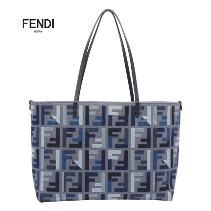 FENDI フェンディ ロール ラージ トートバッグ FF ロゴ 関税込