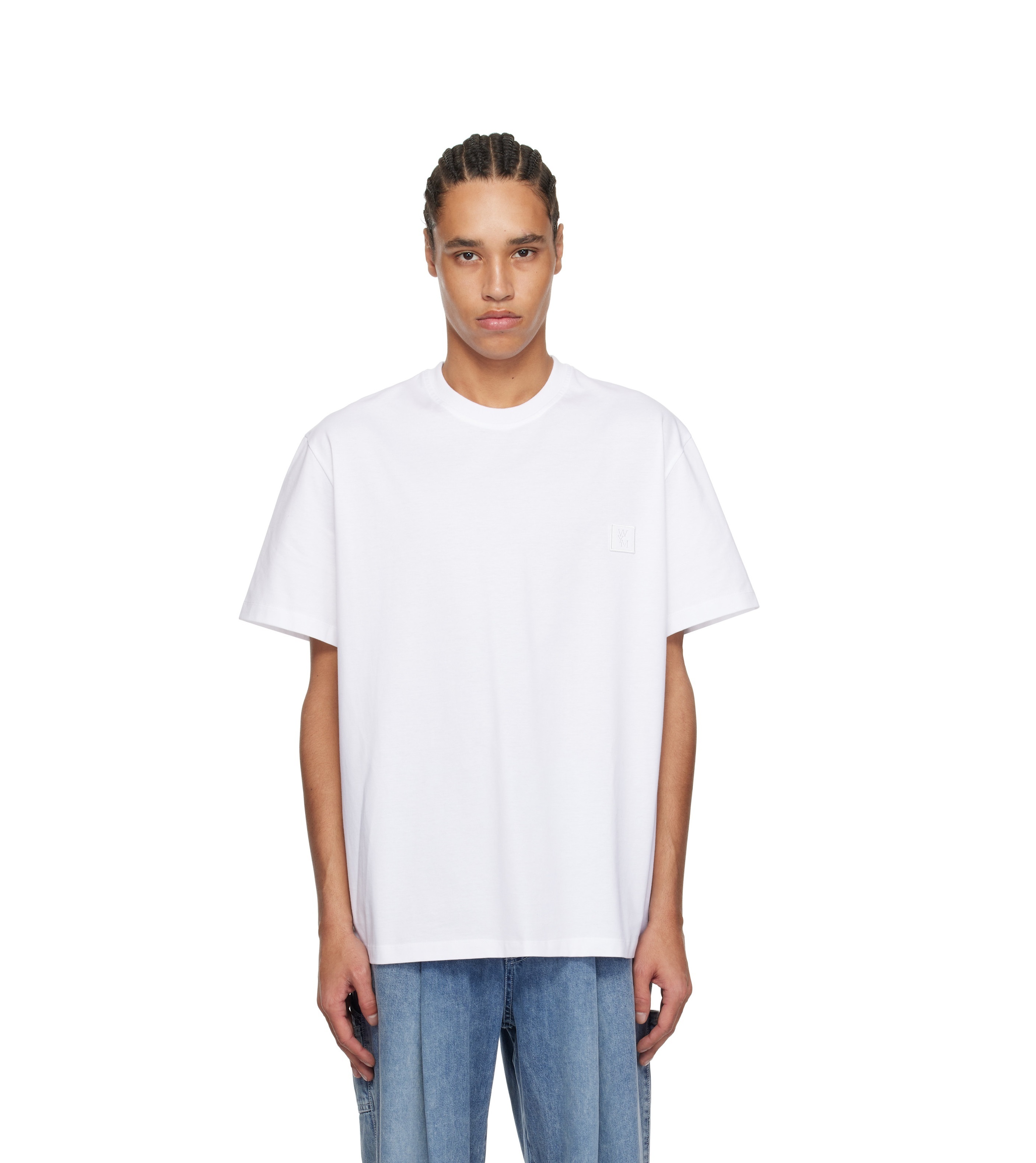★Wooyoungmi★3D Coral Back Logo T-Shirt -25SS★White