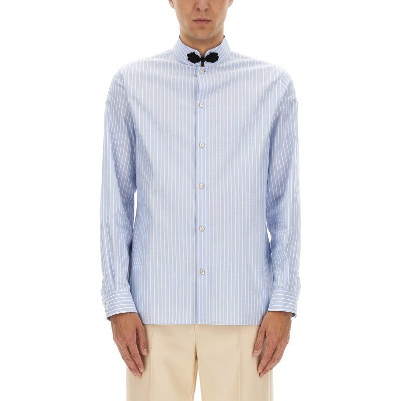 Tシャツ・カットソー VALENTINO COTTON OXFORD SHIRT WITH TOGGLE (7V3ABSI0AL0 043)