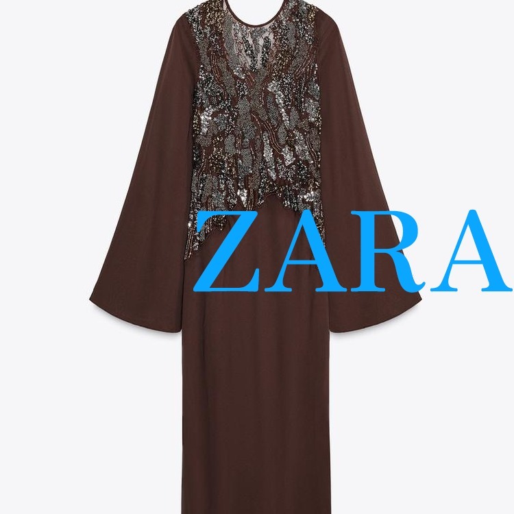 【ZARA】ZW COLLECTION 刺繍入りワンピース 7521/202/700