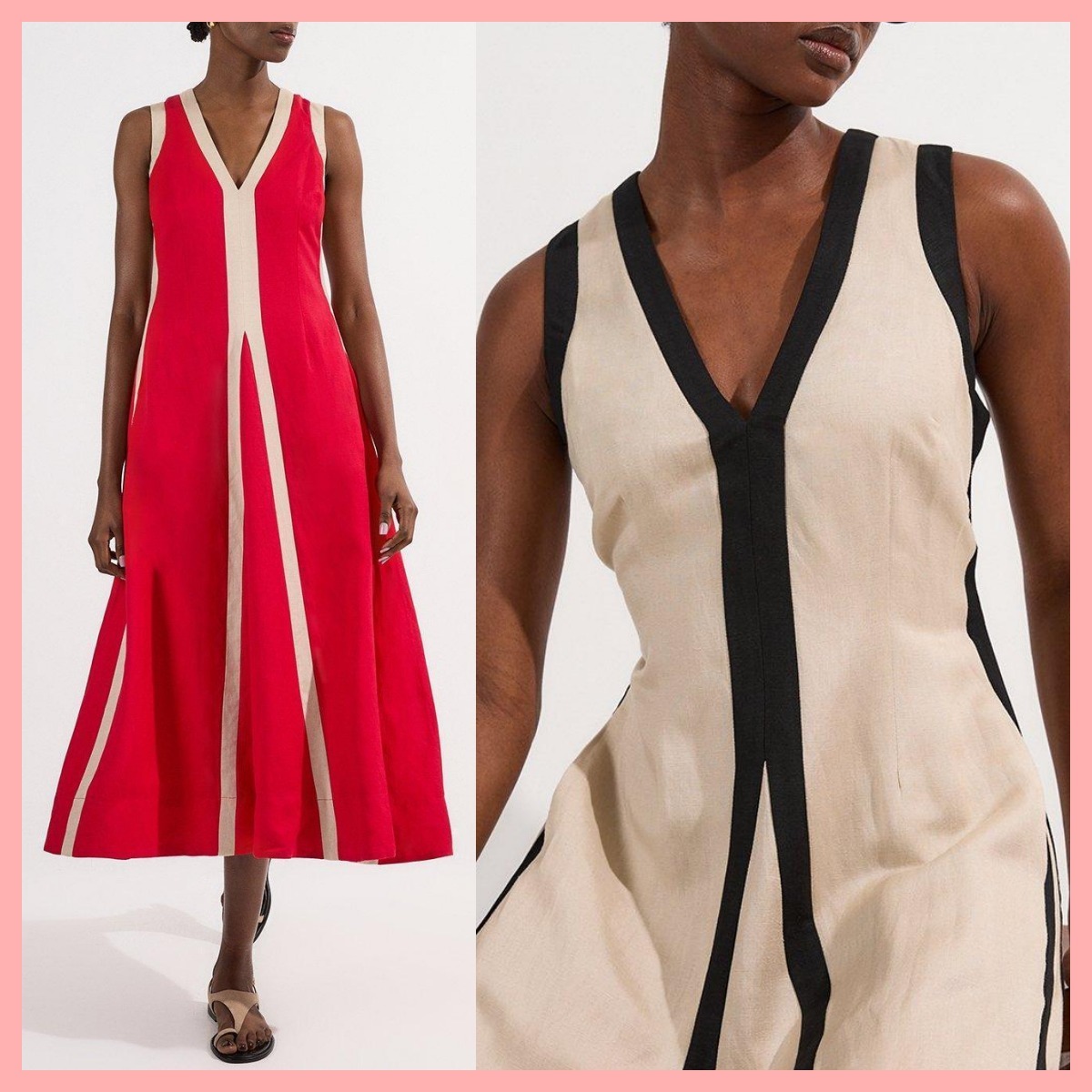 日本未入荷★Karen Millen VネックAラインワンピース