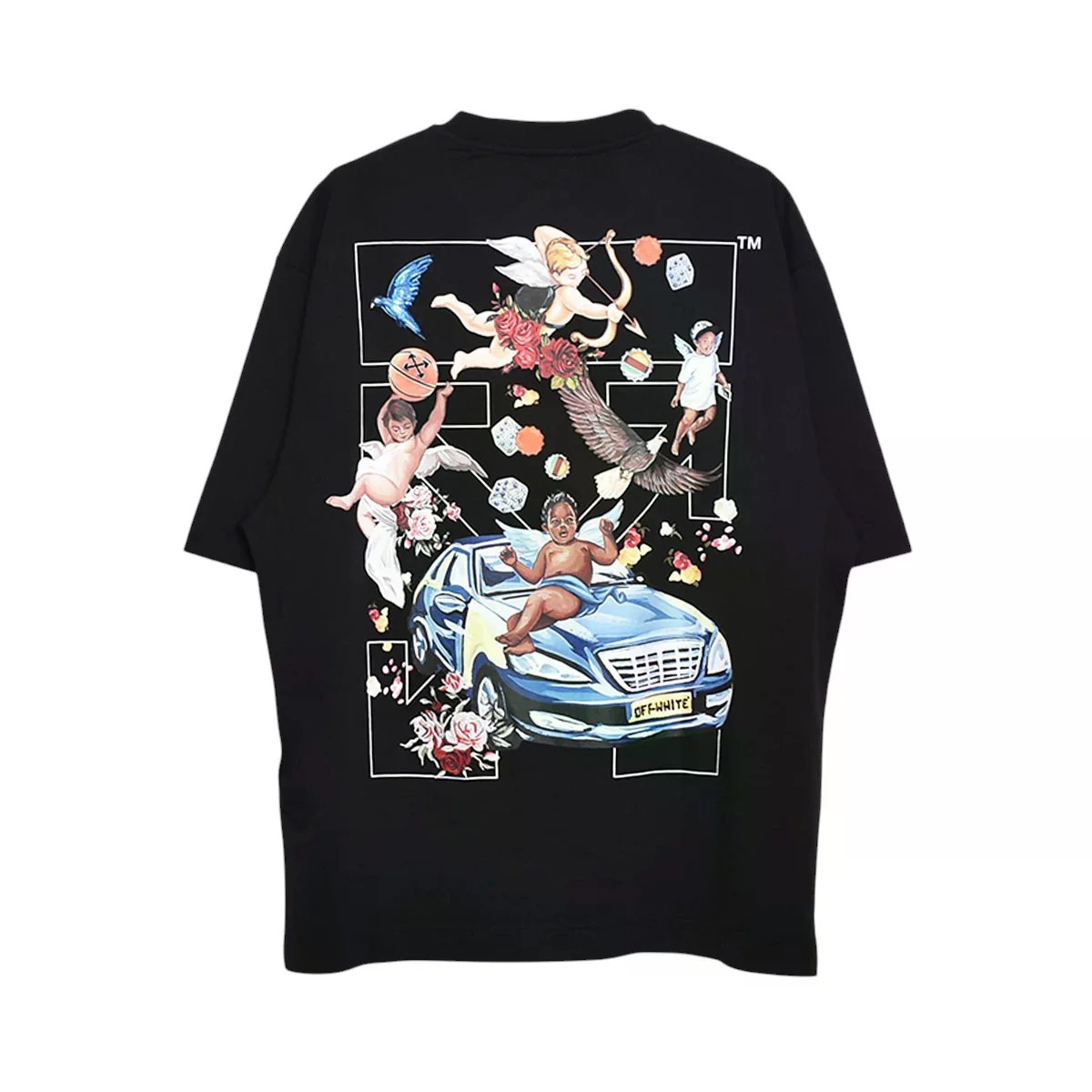 国内発送☆Off-White☆FRESCO ARROW SKATE S/S TEE/BLACK/WHITE