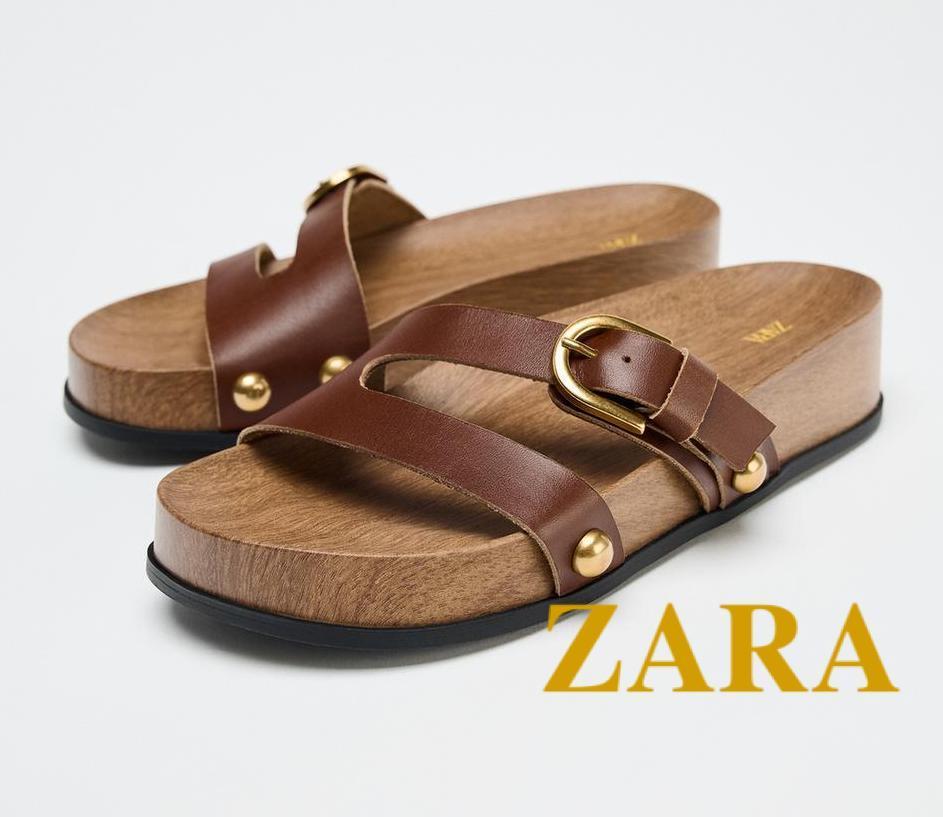 ☆ドイツ発*ZARA*新作*本革プラットフォームサンダル/TD☆
