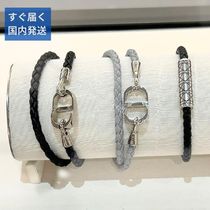 【DIOR】ディオール Icon ブレイドレザー ダブルブレスレット