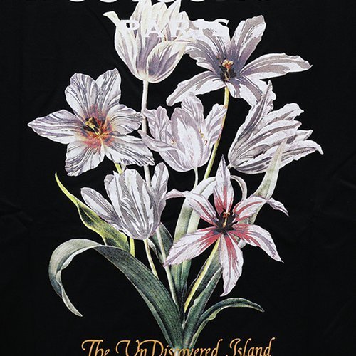 ★Wooyoungmi★Flower Back Logo T-Shirt -24SS★Black