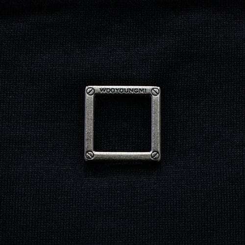 ★Wooyoungmi★Flower Back Logo T-Shirt -24SS★Black