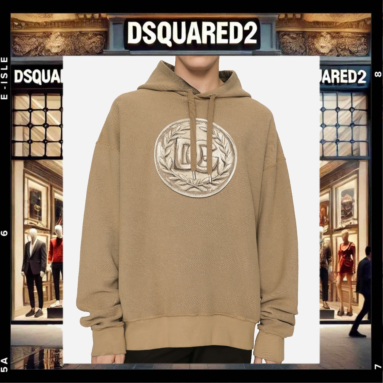 希少【Dolce＆ Gabbana】DG コインプリント パーカー
