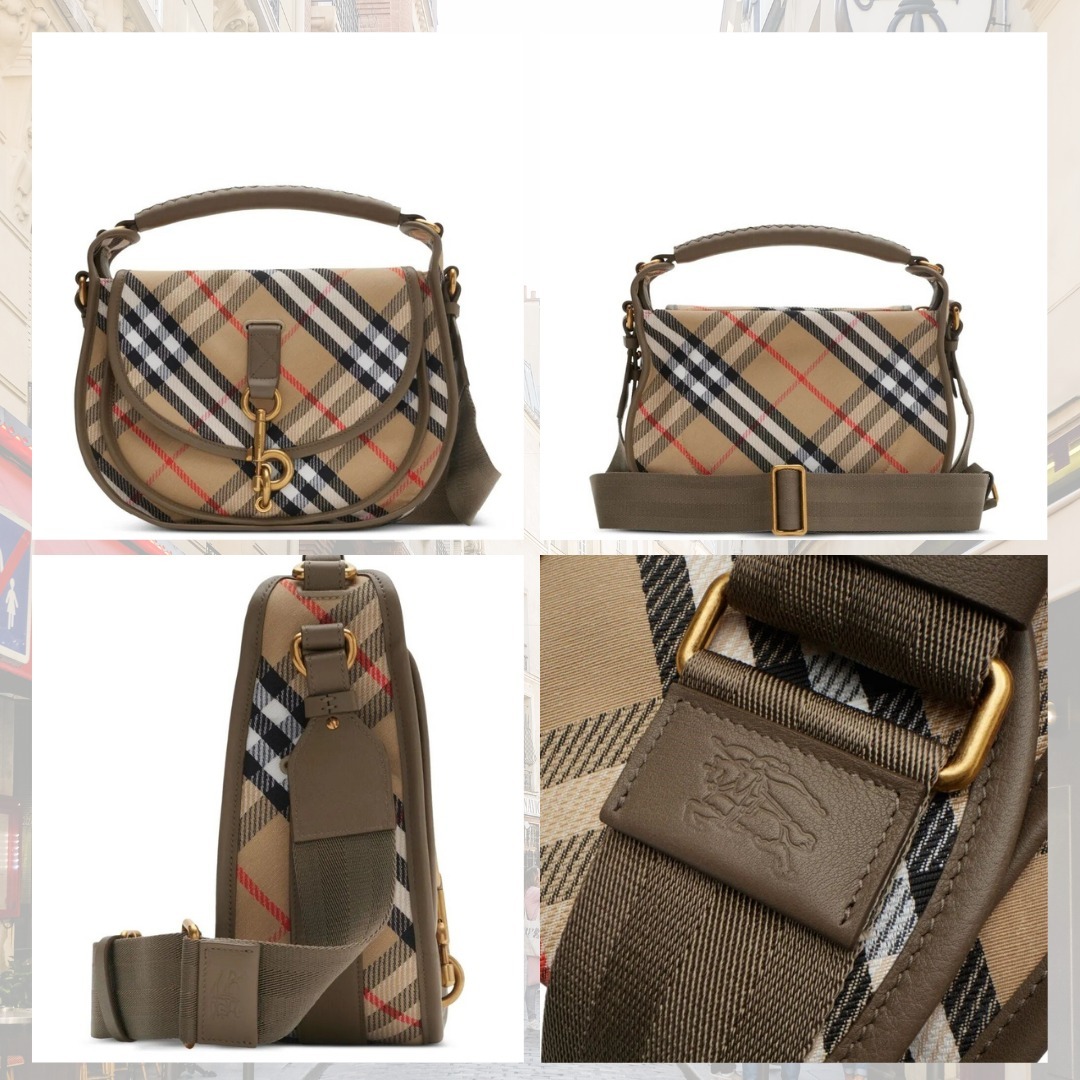関税込 Burberry バーバリー Bクリップ スモール ハンドバッグ