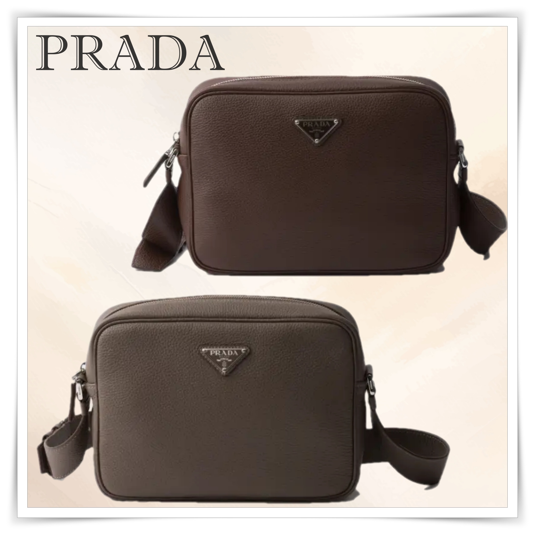 PRADA レザー ショルダーバッグ【直営店 新作】