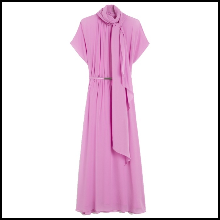 MAXMARA STUDIO シルクジョーゼット ドレス PINETA