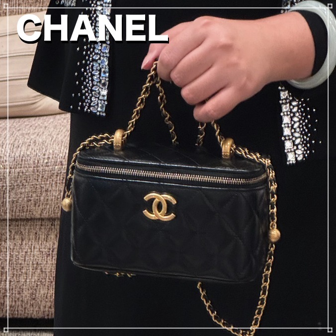 【完売必至】CHANEL 25A バニティバッグ マトラッセ