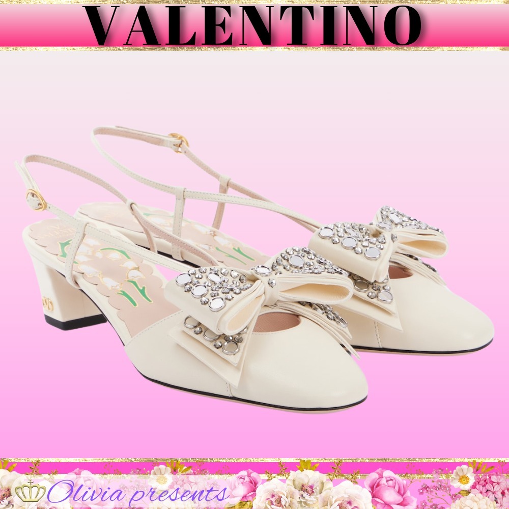 VALENTINO＞＞Bowow 45 装飾スリングバックパンプス