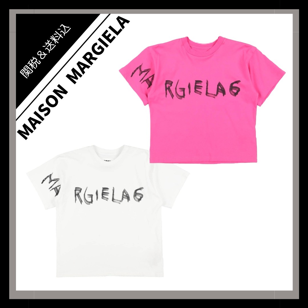 大人もOK!!*MM6 MAISON MARGIELA*ロゴプリント入り Tシャツ 2色