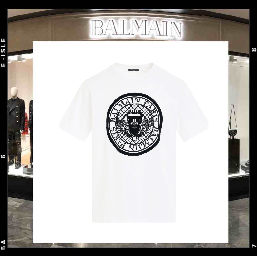 希少【BALMAIN】コインフロック ストレートフィット Tシャツ