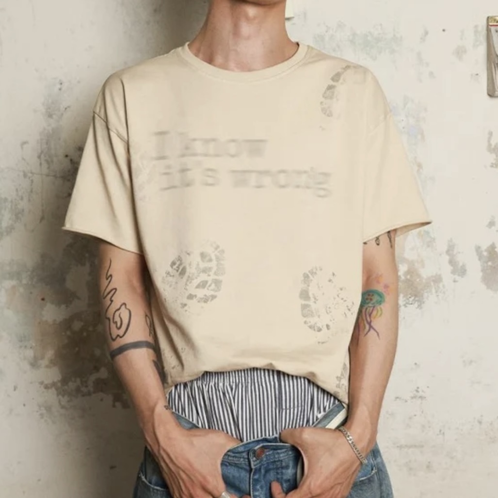 国内で当店のみ HAS2SONS -FOOTPRINT SHORT SLEEVED T-SHIRT