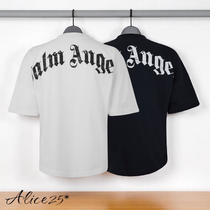 関税込 国内発送 [Palm Angels] ゴシック オーバーサイズTシャツ