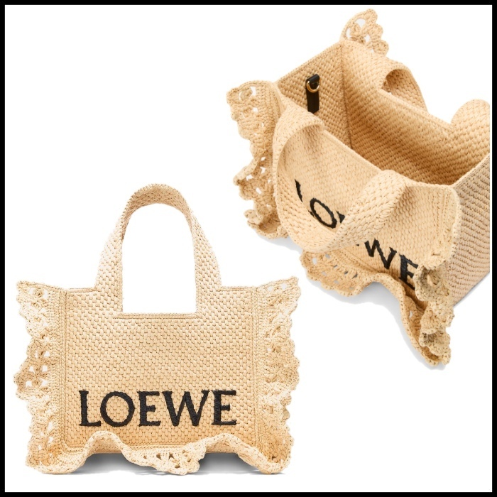 LOEWE 国内買付 ロエベフォント トート スモール（ラフィア）