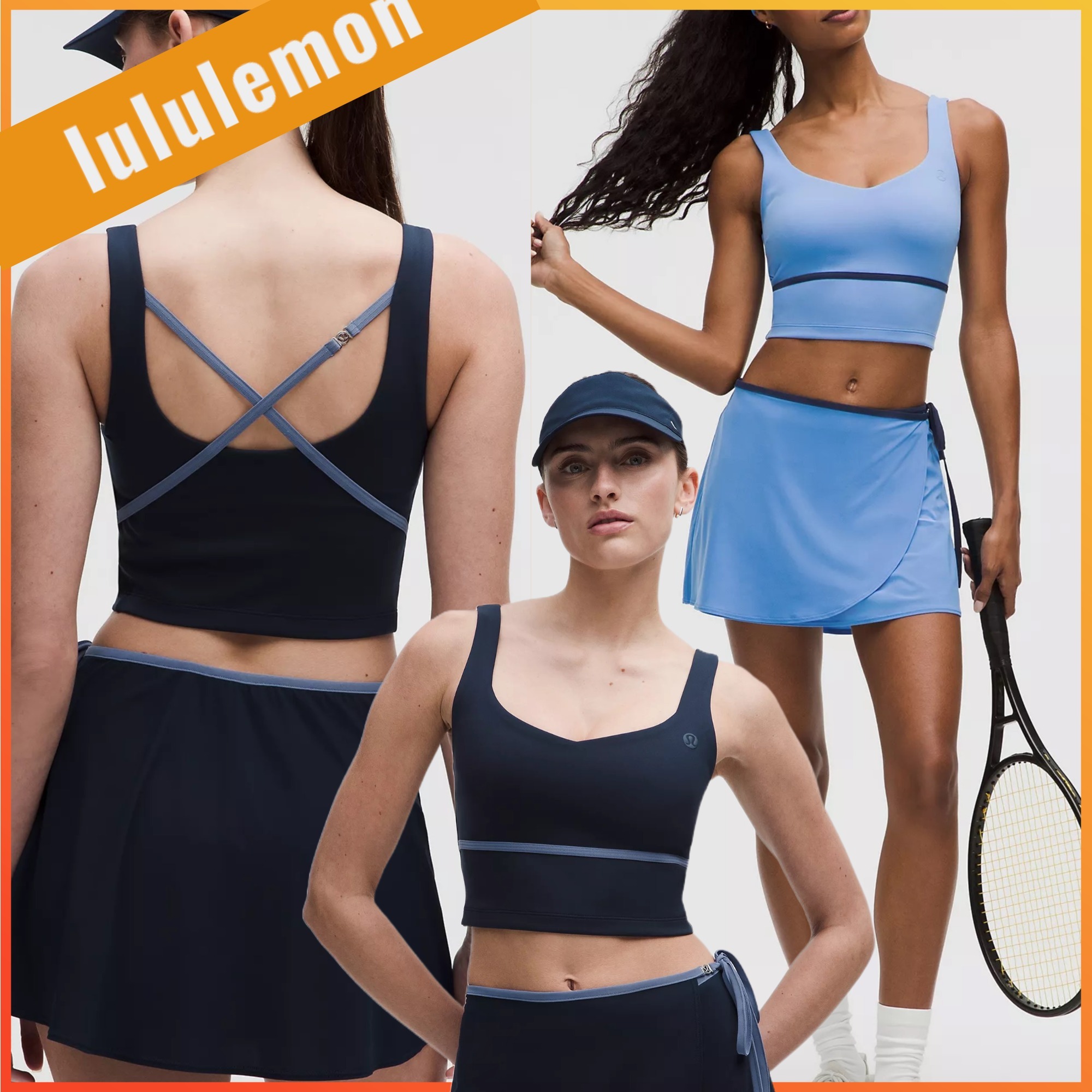 lululemon☆シェルフブラ付 細ストラップ テニス タンクトップ