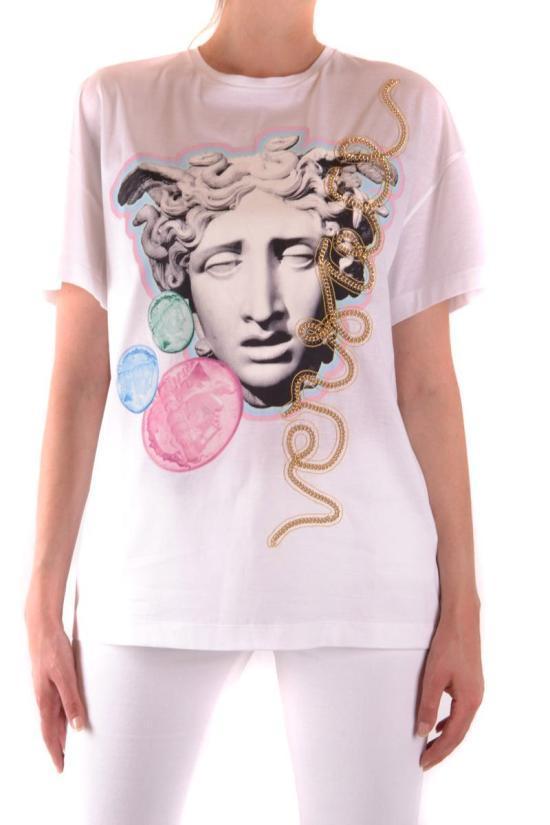Tシャツ・カットソー VERSACE Women Tunic Tops 1A81259A201952A1001 WHITE