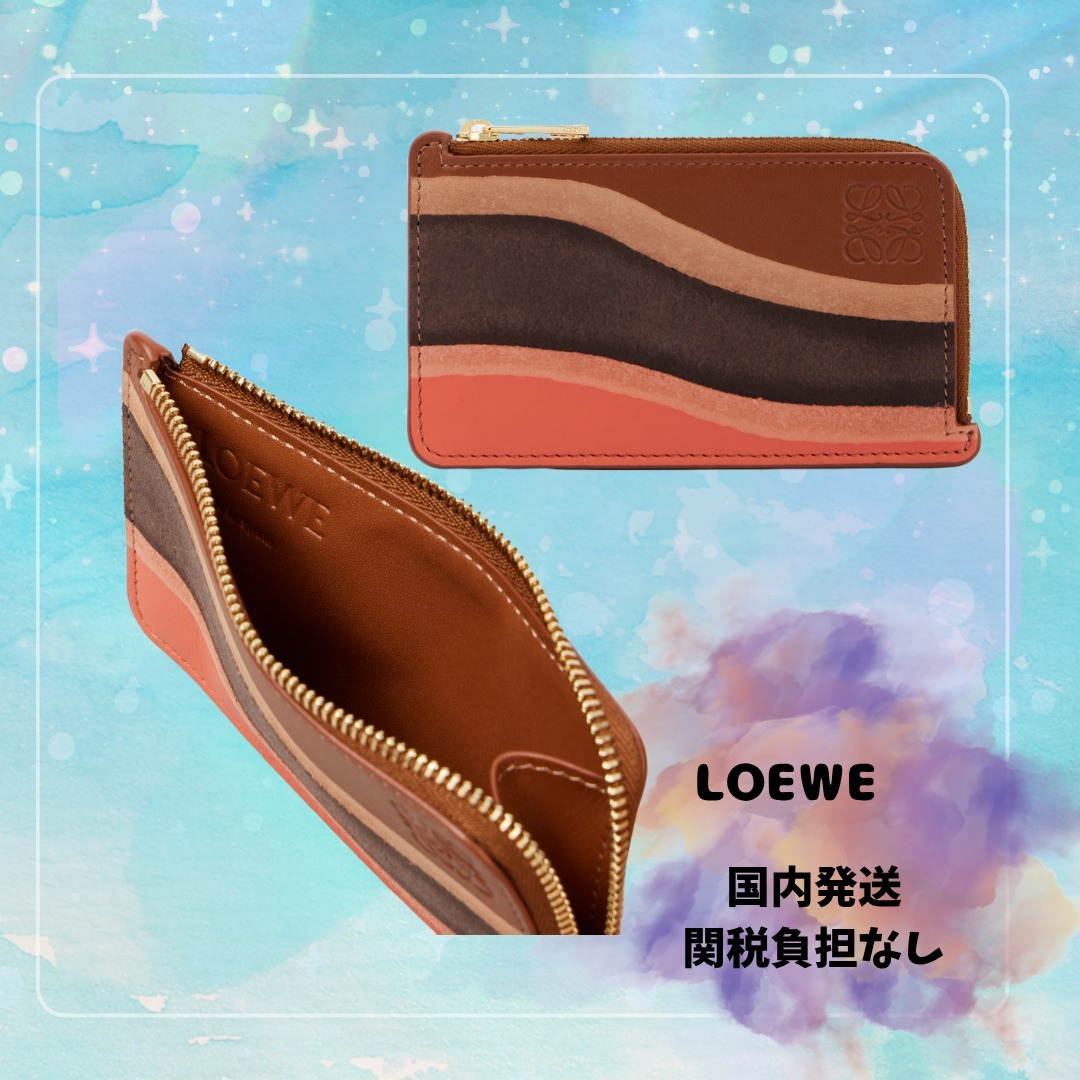 送関税負担なし◆LOEWE◆アナグラムプリントレザーカードケース