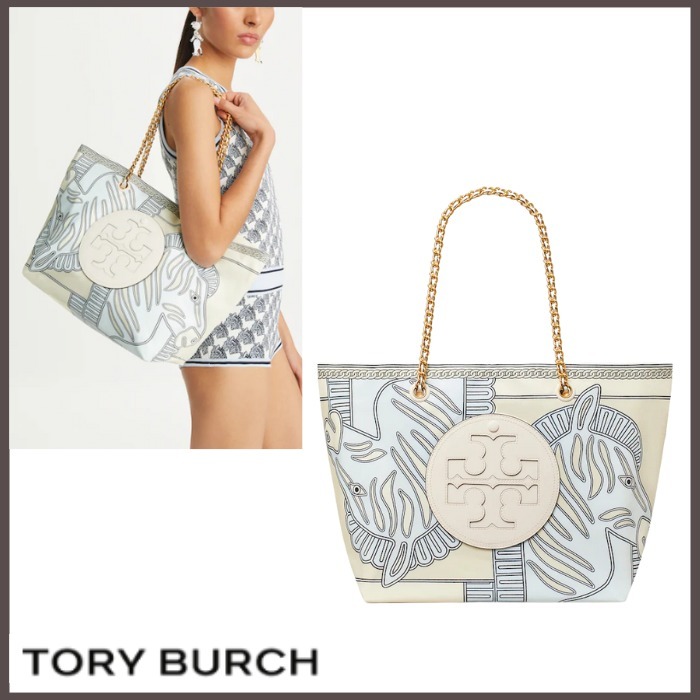 ★Tory Burch★Ella Printed Chain Tote/ トートバッグ