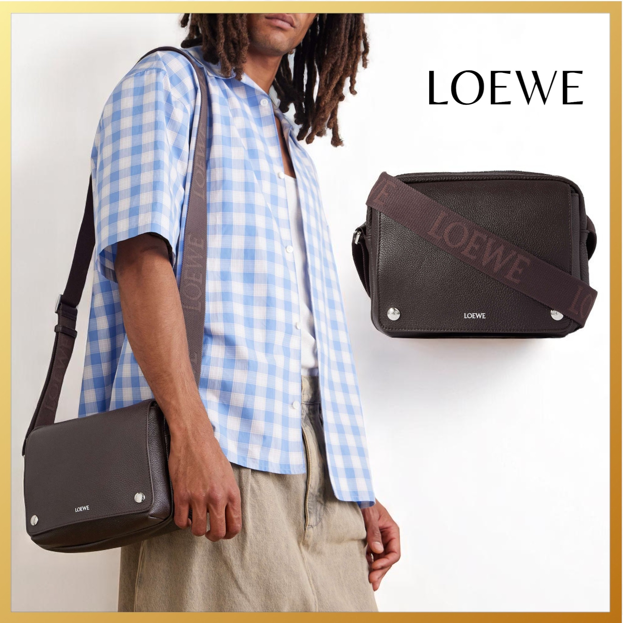 【LOEWE】ペブル XS フルグレインレザー メッセンジャーバッグ