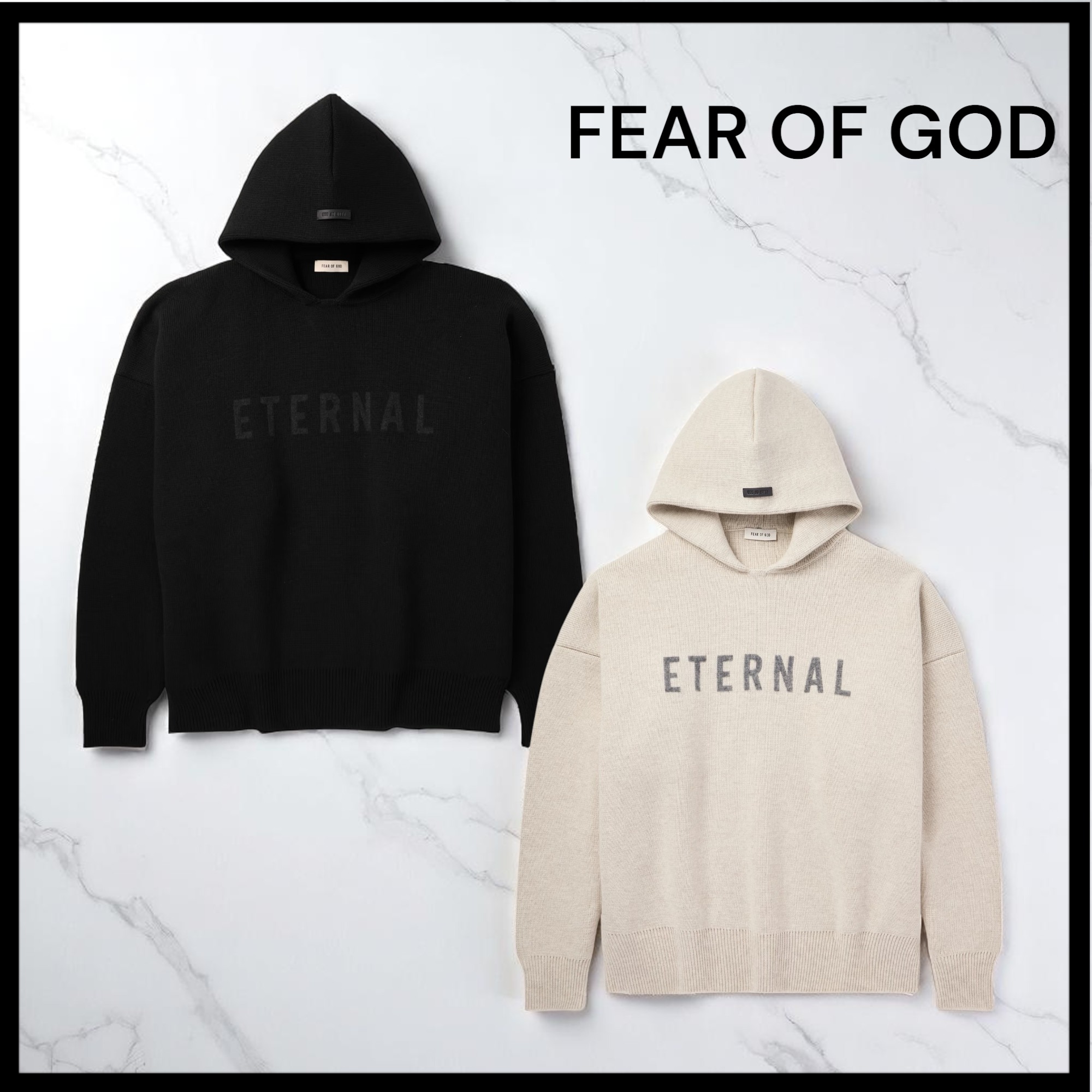 【FEAR OF GOD】Eternalロゴ ジャカード メリノウールフーディー