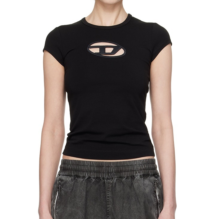 関税なし★DIESEL★A06268 0AFAA 9XXA T-AngieロゴTシャツ