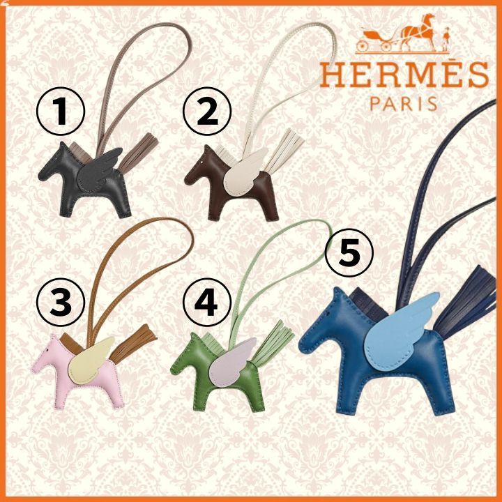 【希少カラー☆何色が好き？】HERMES チャーム ペガサスロデオPM