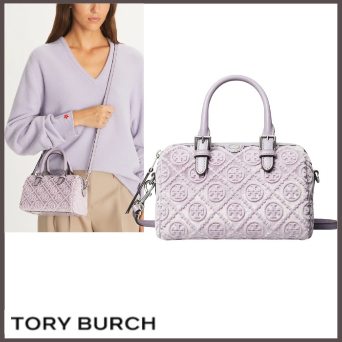 ★Tory Burch★T Monogram Fil Coupe Petite Barrel Bag