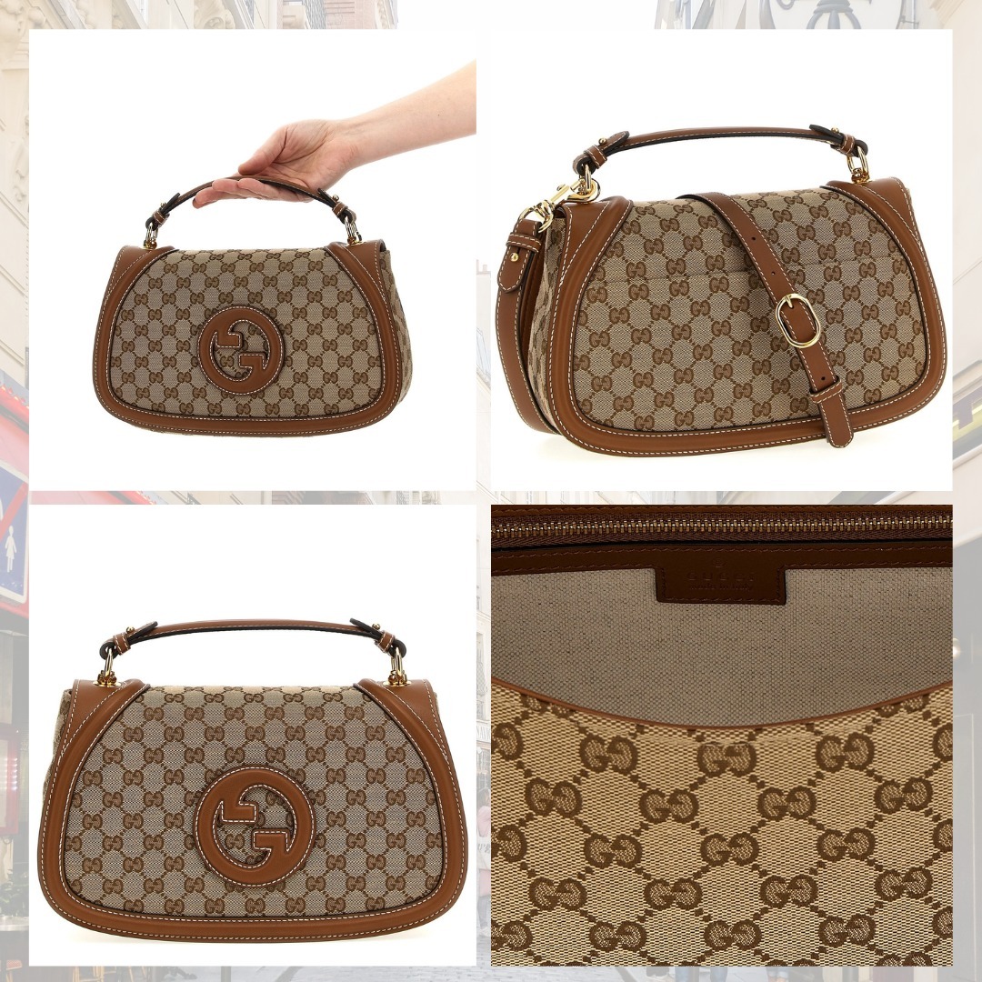 関税込 GUCCI ブロンディ ミディアム トップハンドルバッグ