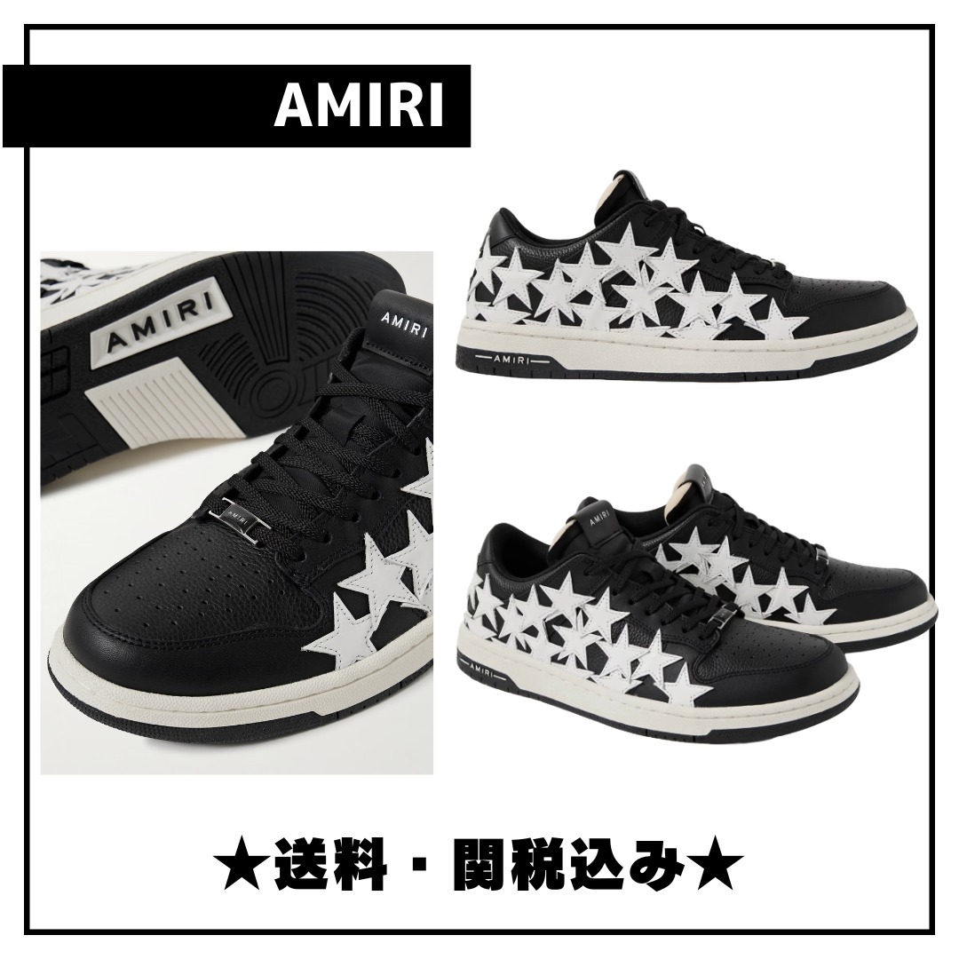 ★送料・関税込み★【AMIRI】MA-1 Stars Low レザー スニーカー